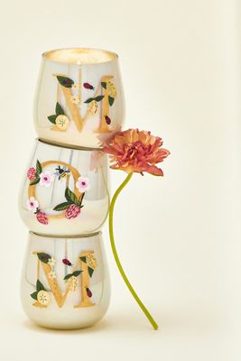 Fruity Monogram Floral Night Gardenia Glass Candle