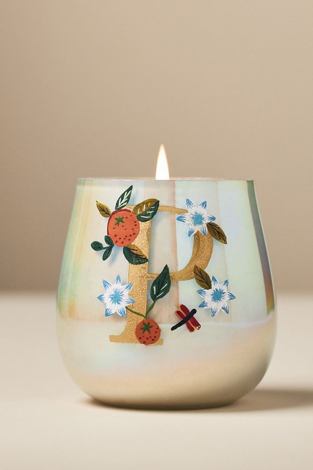 Fruity Monogram Floral Night Gardenia Glass Candle