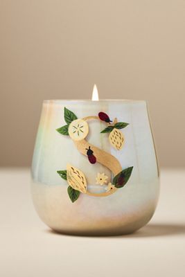 Fruity Monogram Floral Night Gardenia Glass Candle
