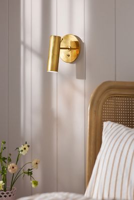 Lancelot Brass Pivoting Sconce Wall Light