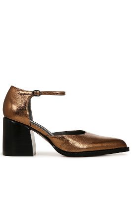 Shop Sarto Diona Ankle-strap Heels In Brown