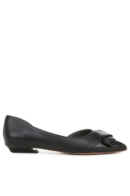 Sarto Elisha 2 Half D'orsay Pointed-toe Flats In Black