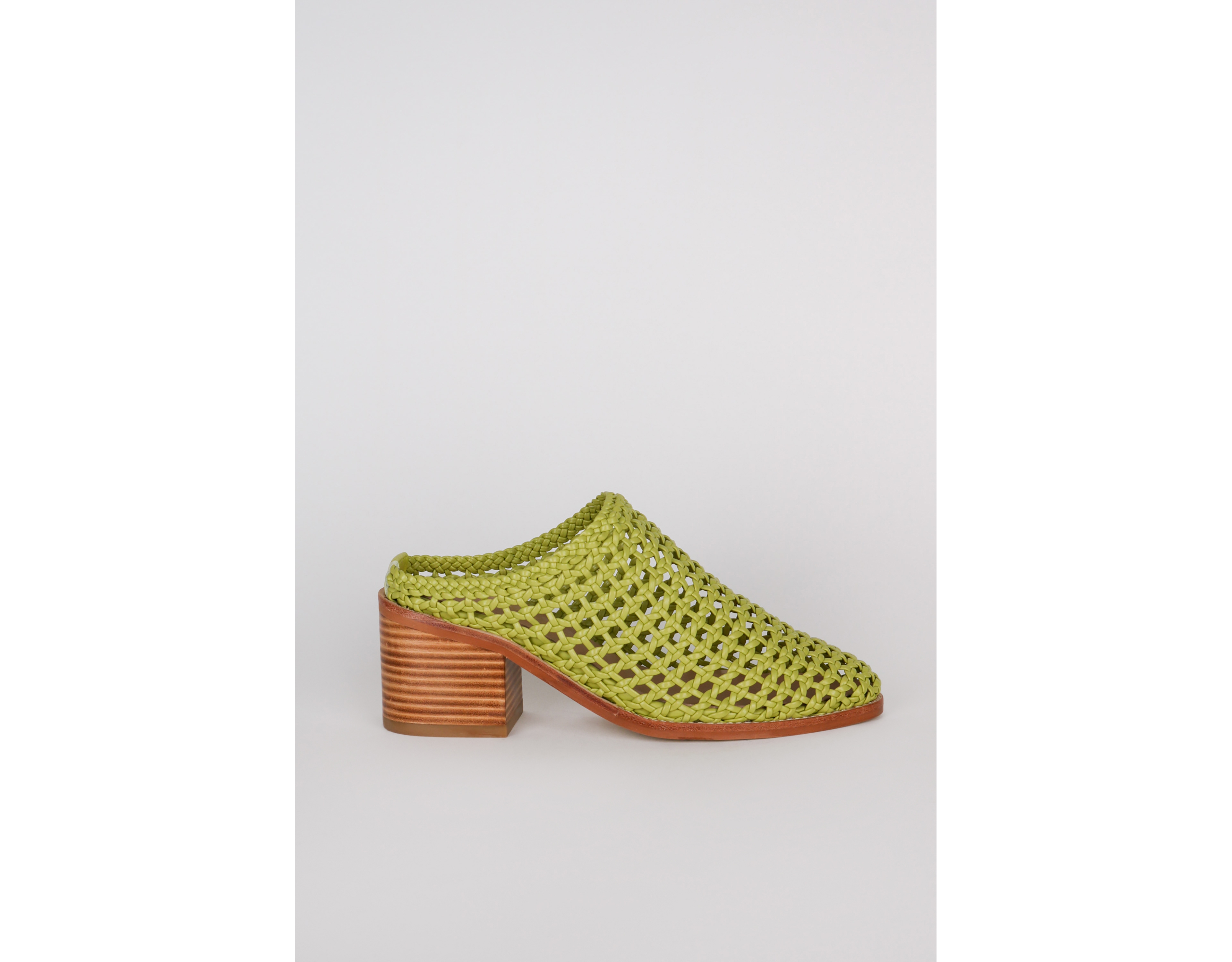 Intentionally Blank Caps Heeled Mules
