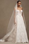 Wtoo by Watters Charlotte Strapless Basque-Waist A-Line Lace Wedding Gown