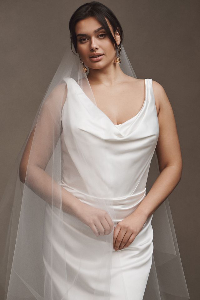 Wtoo by Watters Gigi Draped U-Neck Column Wedding Gown  #6