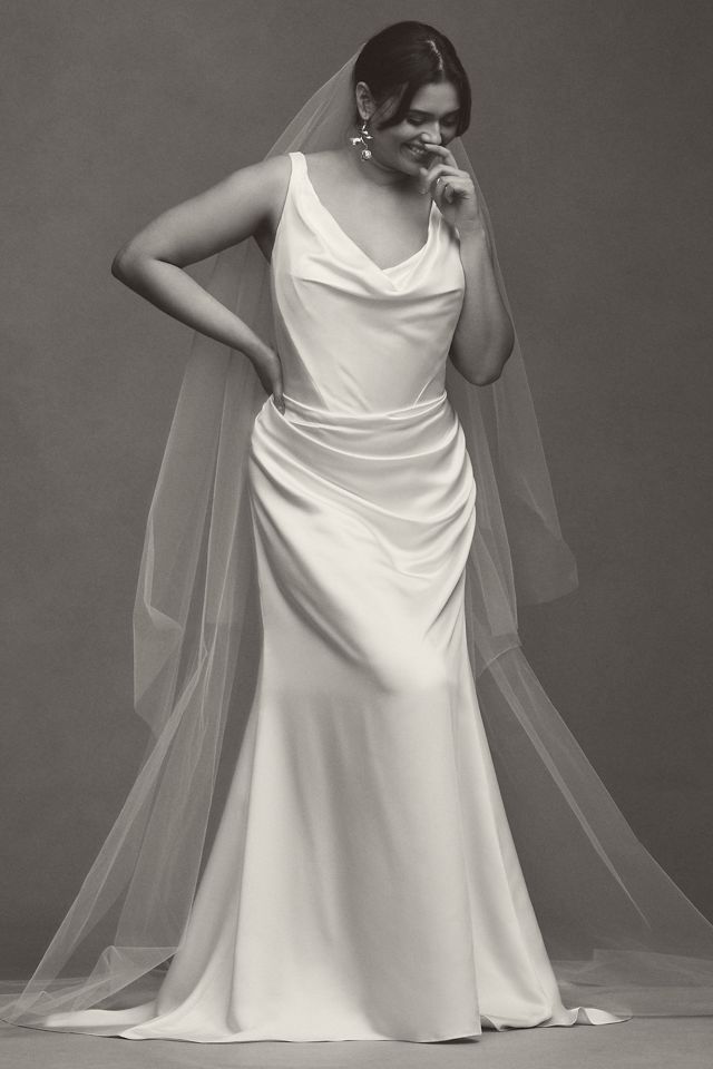Wtoo by Watters Gigi Draped U-Neck Column Wedding Gown  #7