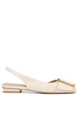 Sarto Tracy Slingback Flats In White