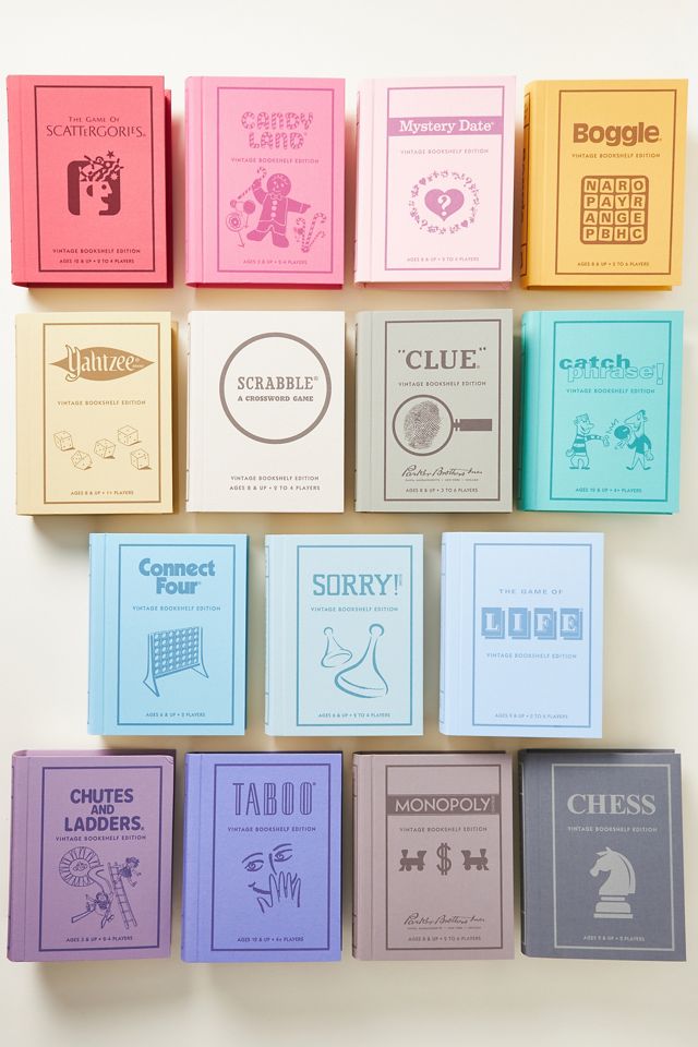Vintage Bookshelf Board Games Bundle #1