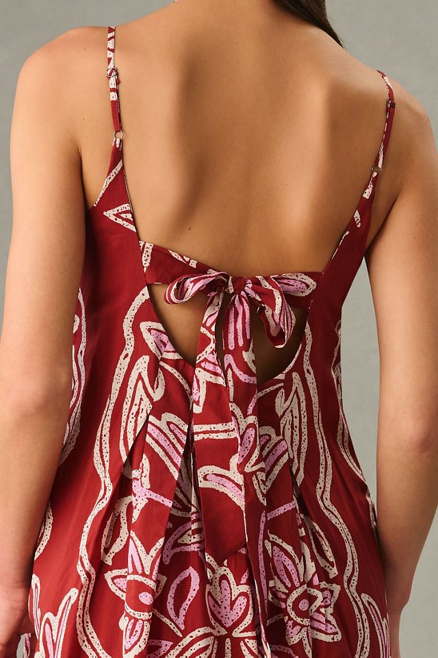 Square-Neck Pleated Dress #1