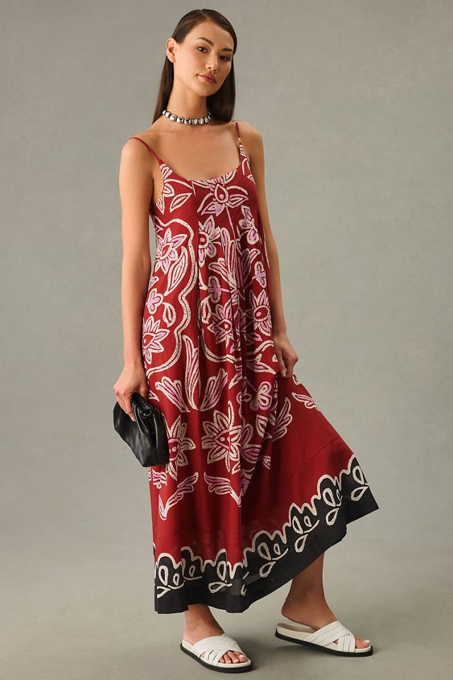 Square-Neck Pleated Dress #3