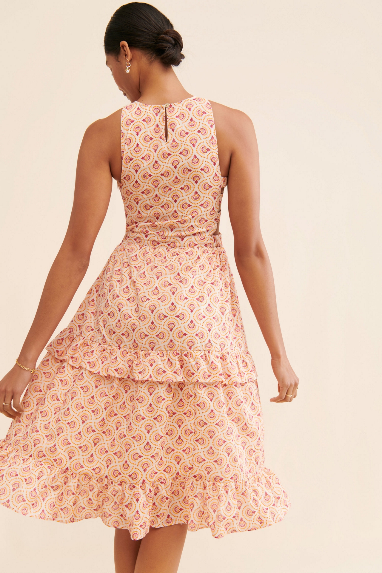 Love And Liberation Tiered Side-Cutout Dress