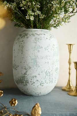 Flocked Glass Vase