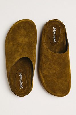 Jeffrey Campbell Content Mule Slides In Green