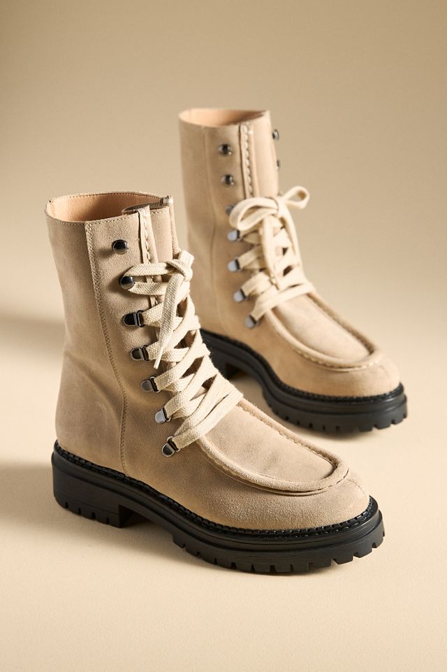 By Anthropologie Moccasin Lace-Up Boots #1