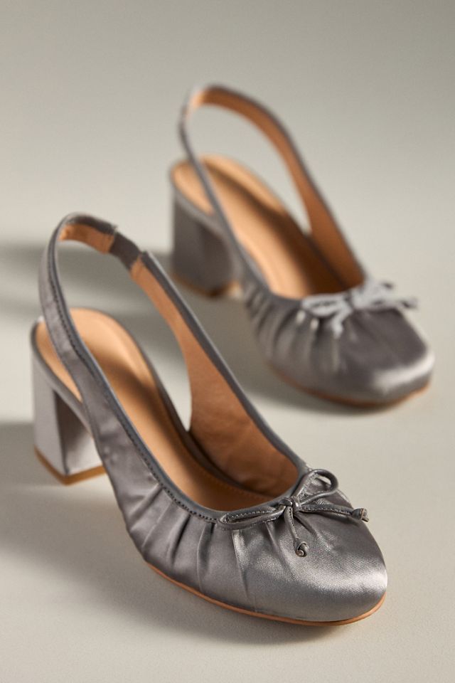 satin slingback heels