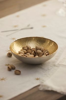 Two-Tone Metallic Bowl