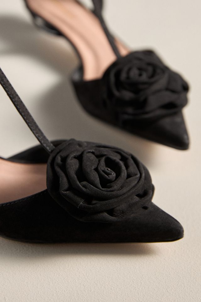 By Anthropologie 3D Floral Kitten Heels #2