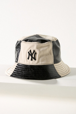 47 New York Yankees Patchwork Leather Bucket Hat | Anthropologie