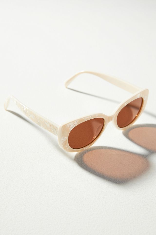 Pearlized Oval Sunglasses #1