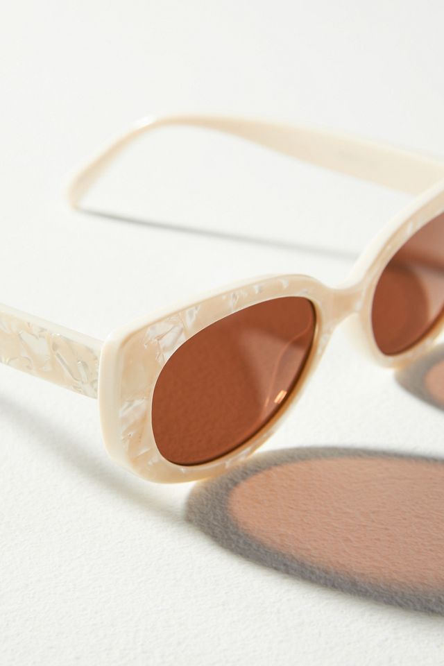 Pearlized Oval Sunglasses #2