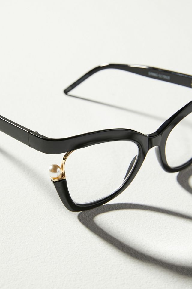 Pearl Deco Cat-Eye Readers #2