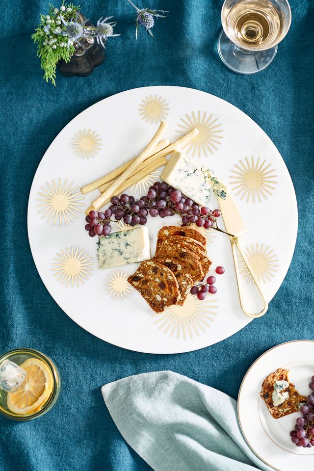 Starburst Marble + Brass Serving Board #1