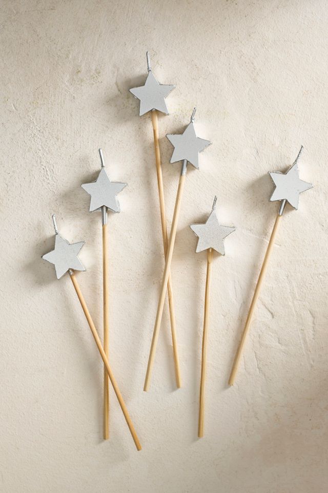 Metallic Star Celebration Candles, Set of 6 #2