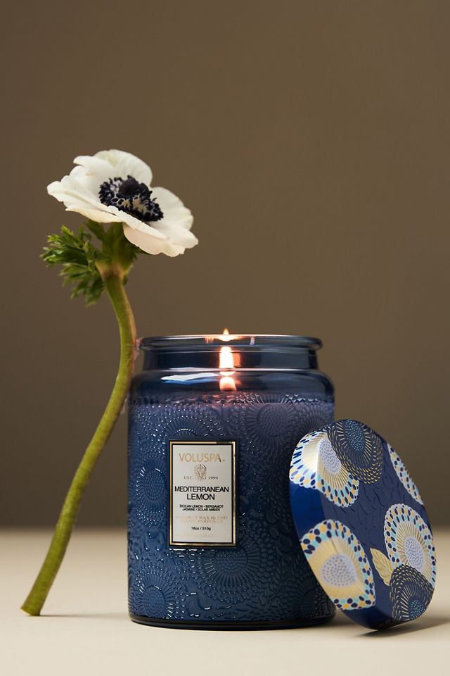 Voluspa Japonica Mediterranean Lemon Glass Jar Candle #1