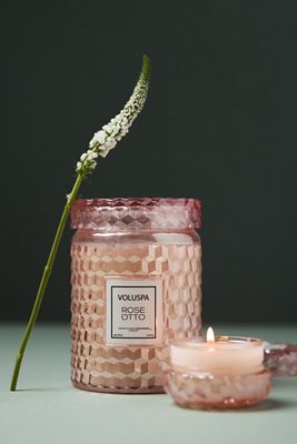 Voluspa Rose Otto Glass Jar Candle