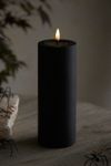 Flameless Black Outdoor Pillar Candle