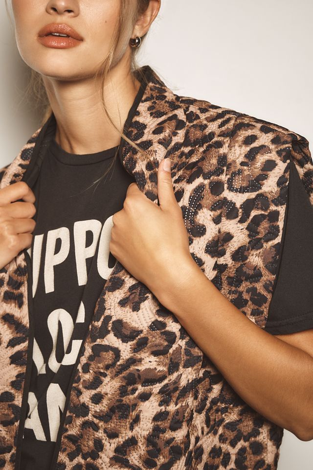 Maeve Leopard Quilted Vest #2