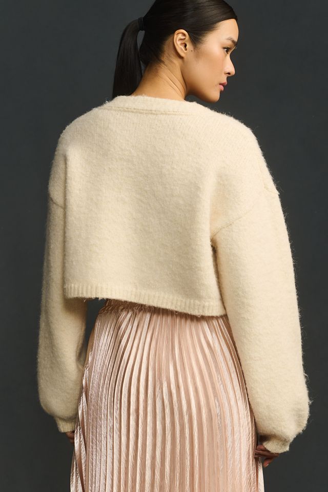 Maeve Bouclé Bow-Front Cardigan Sweater #1