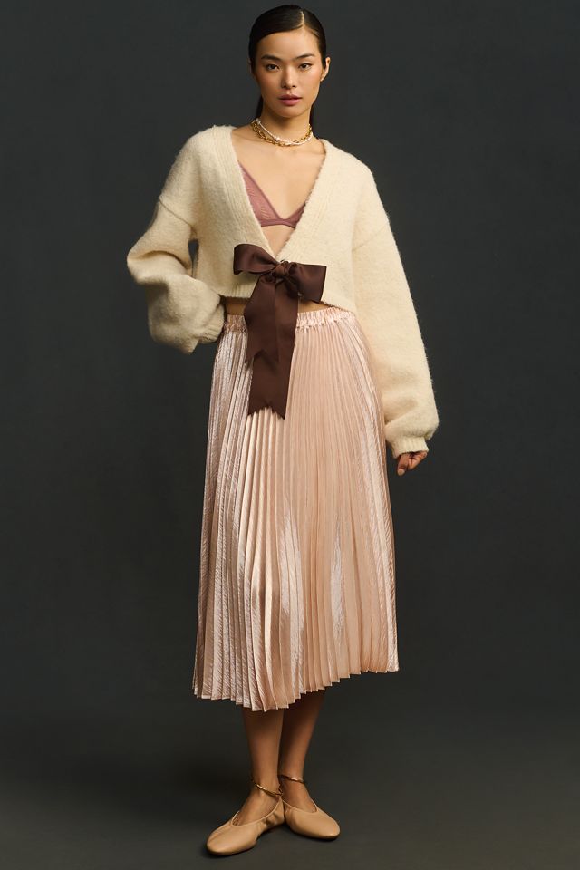 Maeve Bouclé Bow-Front Cardigan Sweater #2