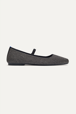 Rothys The Max Square Mary Jane Flats In Grey