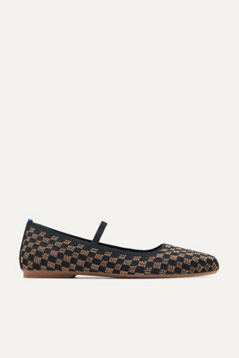 Rothys The Max Square Mary Jane In Black In Multicolor