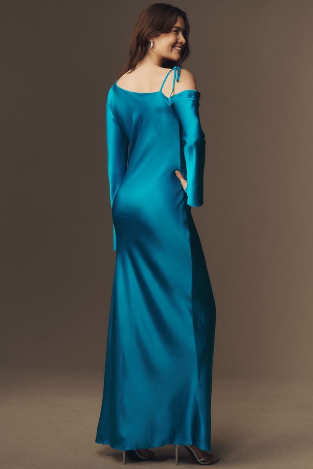Shona Joy Nora Long-Sleeve Asymmetrical Maxi Dress #1