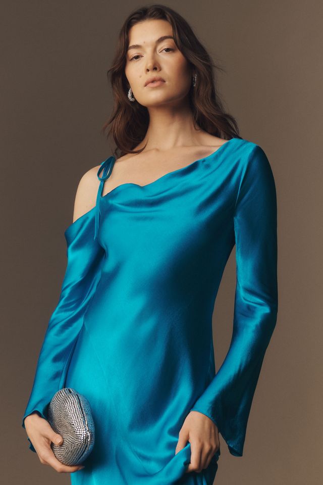 Shona Joy Nora Long-Sleeve Asymmetrical Maxi Dress #2