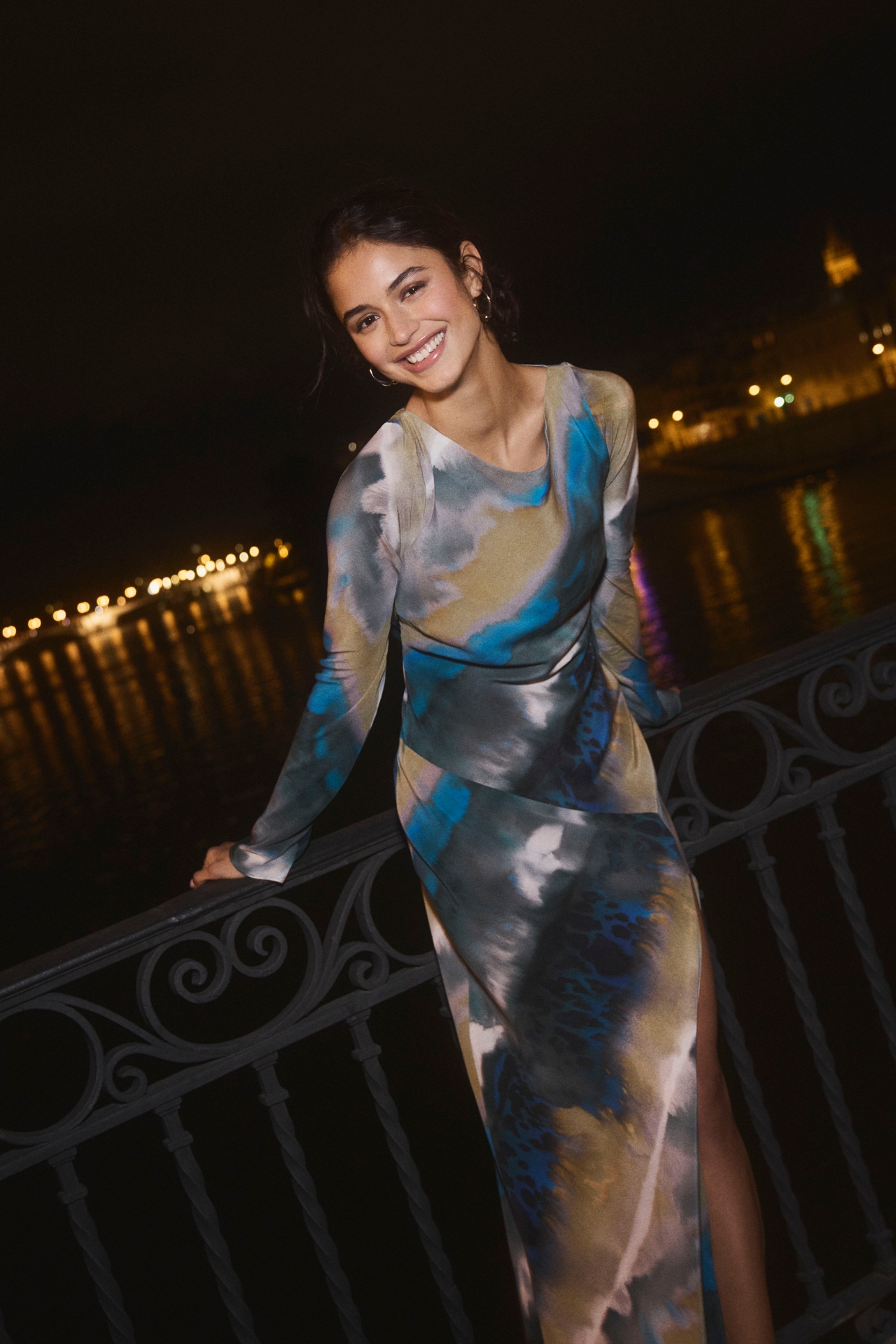 Shona Joy Jardin Boat-Neck Backless Split Silk Maxi Dress at MarketFair  Shoppes in Princeton, NJ