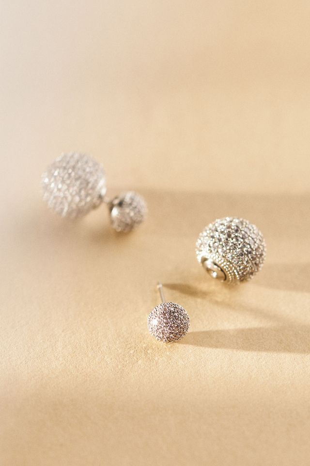 Shashi Pavé Double Ball Front-Back Earrings #2