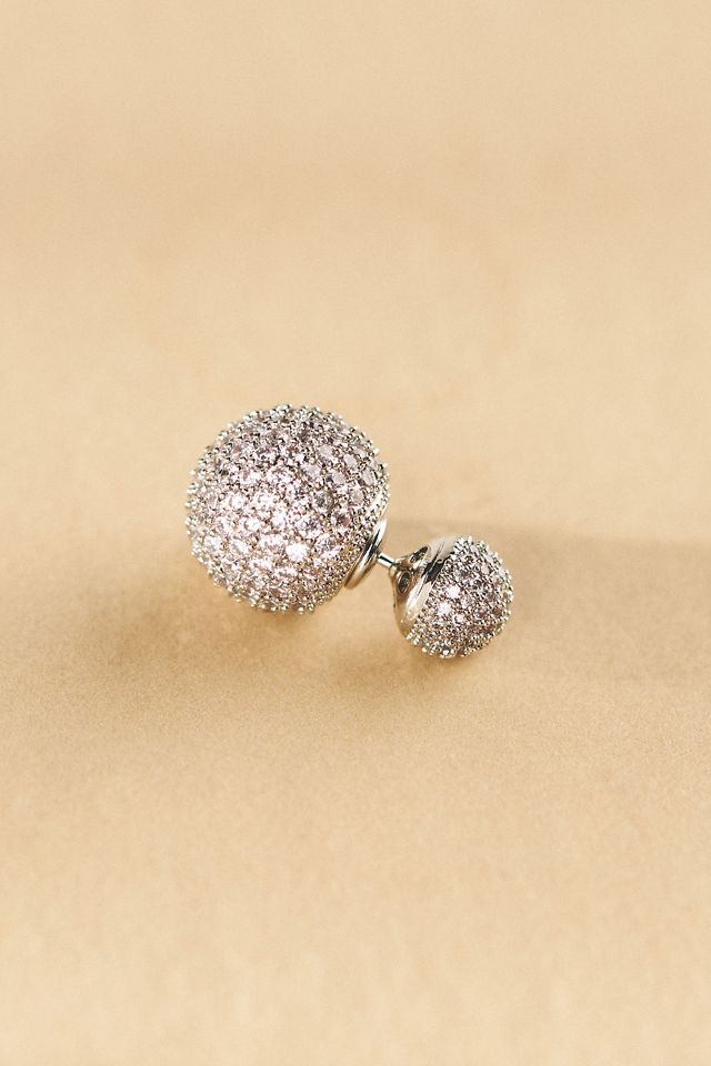 Shashi Pavé Double Ball Front-Back Earrings #3