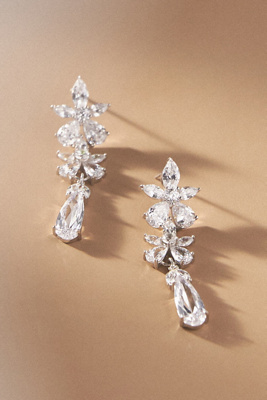 Fantasy Orchid Crystal Drop Earrings