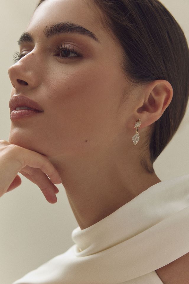 Pavé Crystal Drop Earrings #1