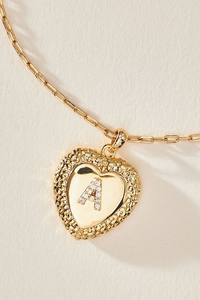 Monogram Heart Pendant Necklace #1