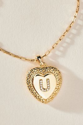 Monogram Heart Pendant Necklace