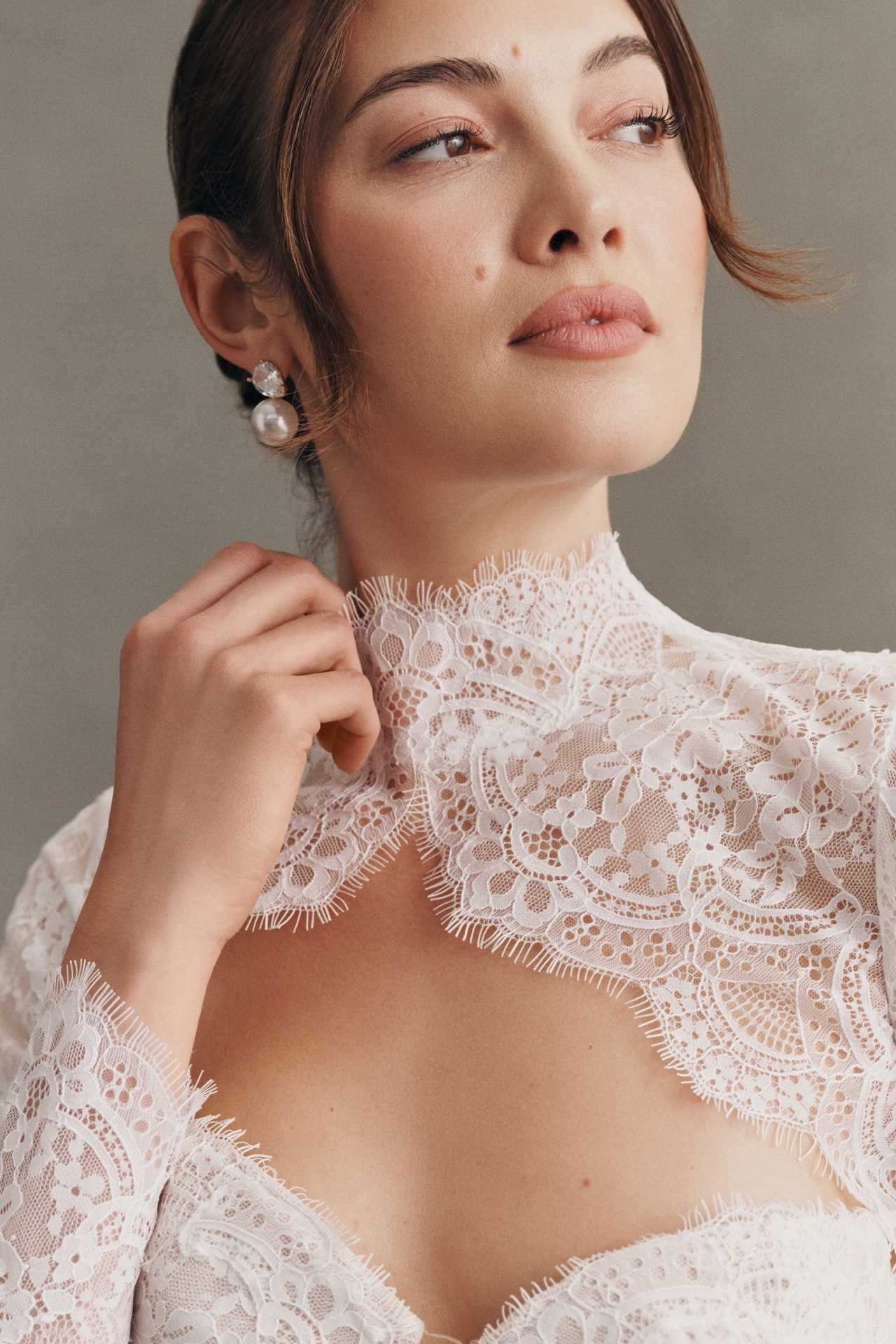 Crystal and Pearl Drop Earrings