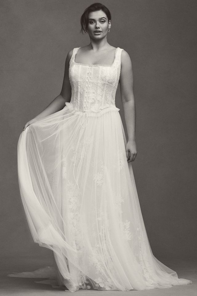 Willowby by Watters Colby Corset Tulle Two-Piece Wedding Gown #6