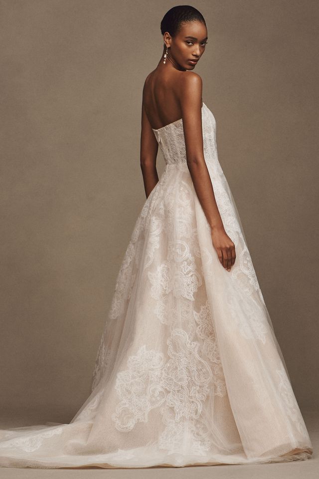 Watters Ilene Strapless A-Line Lace Wedding Dress #5