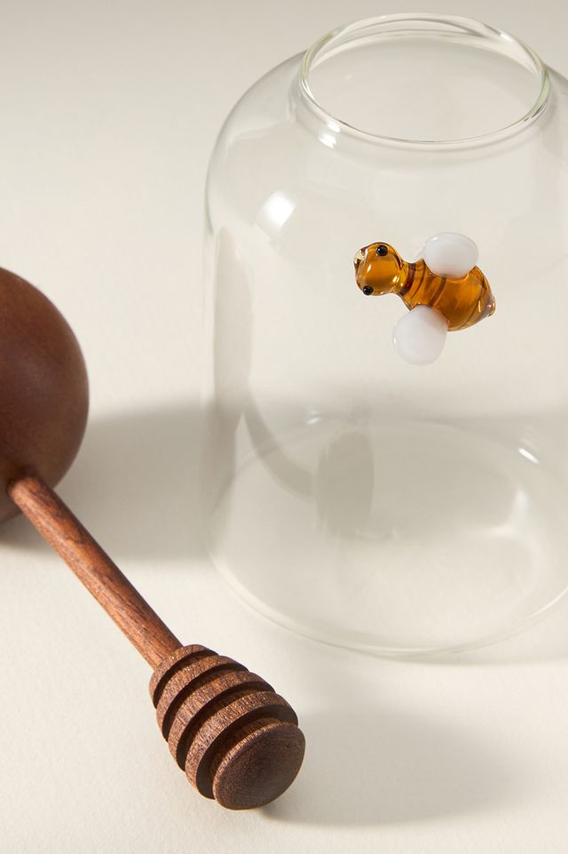 Catania Glass Honey Pot