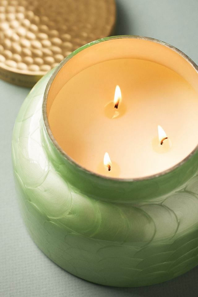 Capri Blue Volcano Green Capiz Jar Candle #4
