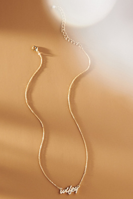 By Anthropologie Weddings Wifey Necklace In Gold